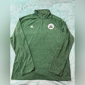 Men’s Large Boston Celtics Adidas Green 1/4 Zip Pullover